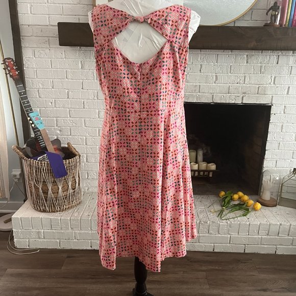 Modcloth Pink Cherry Velvet New Girl Style Dress with Pockets XL - Picture 5 of 7